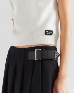 Mujer Prada TEJIDOS DE PUNTO^Jersey De Cachemir Con Cuello Redondo