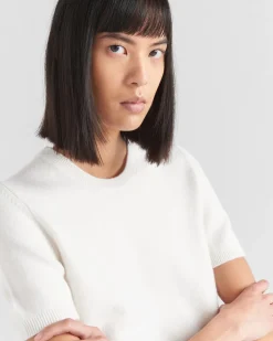 Mujer Prada TEJIDOS DE PUNTO^Jersey De Cachemir Con Cuello Redondo