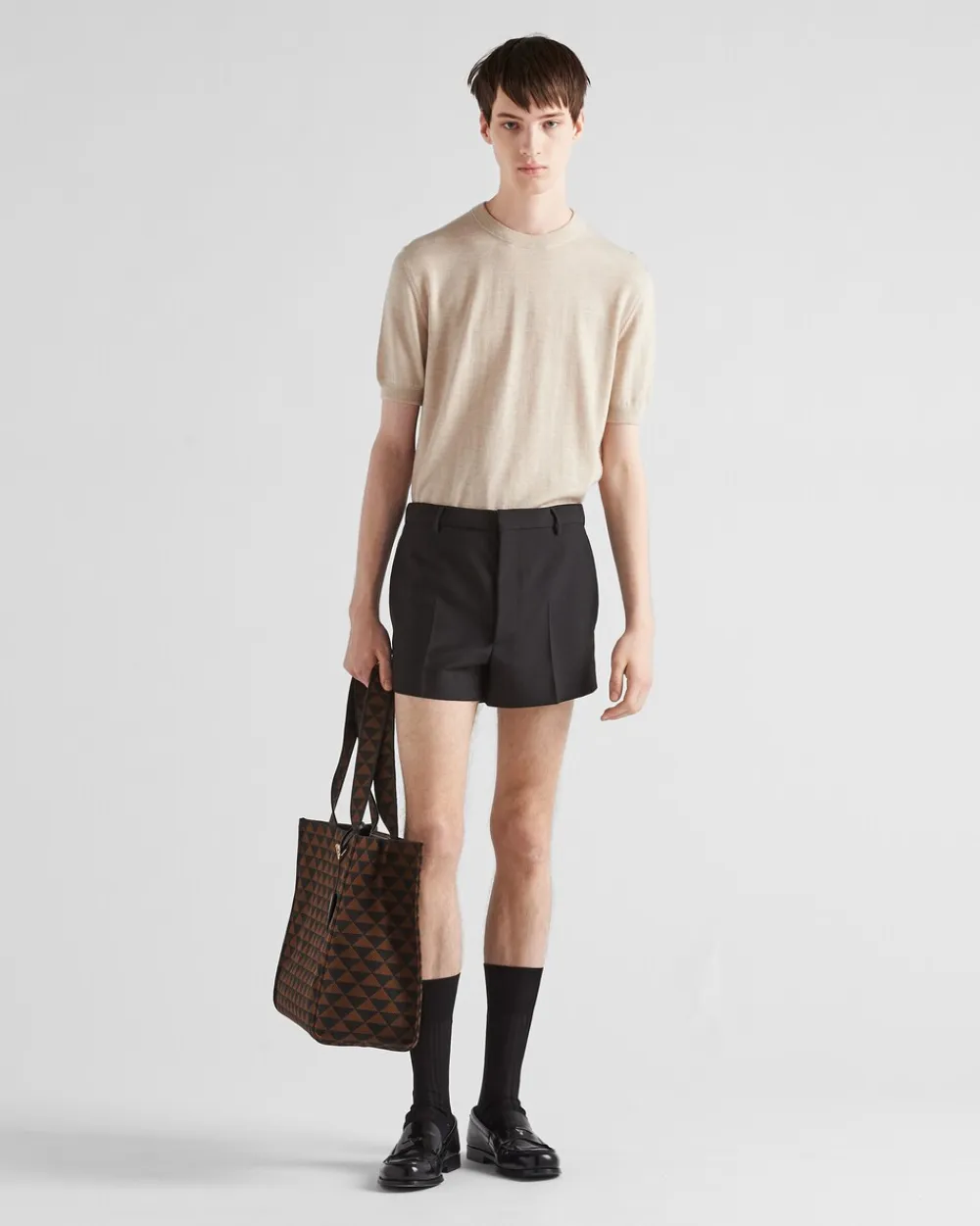 Hombre Prada TEJIDOS DE PUNTO^Jersey De Cachemir Con Cuello Redondo