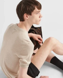 Hombre Prada TEJIDOS DE PUNTO^Jersey De Cachemir Con Cuello Redondo
