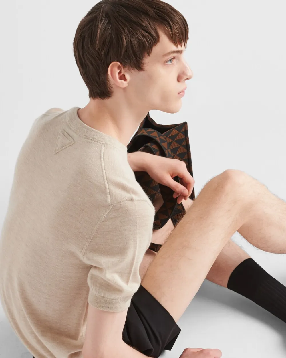 Hombre Prada TEJIDOS DE PUNTO^Jersey De Cachemir Con Cuello Redondo