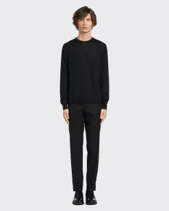 Hombre Prada TEJIDOS DE PUNTO^Jersey De Cachemir Suave Con Cuello Redondo