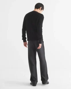Hombre Prada TEJIDOS DE PUNTO^Jersey De Cachemir Y Lamé Con Cuello Redondo