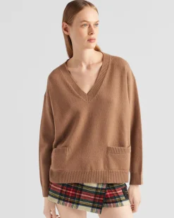 Mujer Prada TEJIDOS DE PUNTO^Jersey De Cachemir Y Lana