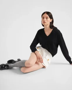 Mujer Prada TEJIDOS DE PUNTO^Jersey De Cachemir Y Lana