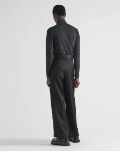 Hombre Prada CAMISETAS Y POLOS^Jersey De Cuello Alto De Algodón Elástico