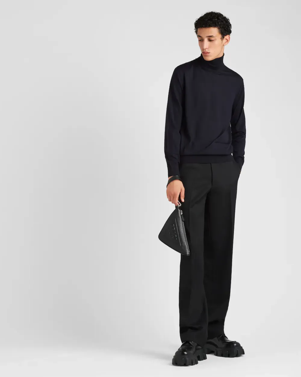 Hombre Prada TEJIDOS DE PUNTO^Jersey De Cuello Alto De Lana