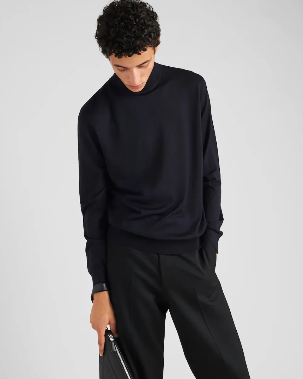 Hombre Prada TEJIDOS DE PUNTO^Jersey De Cuello Alto De Lana