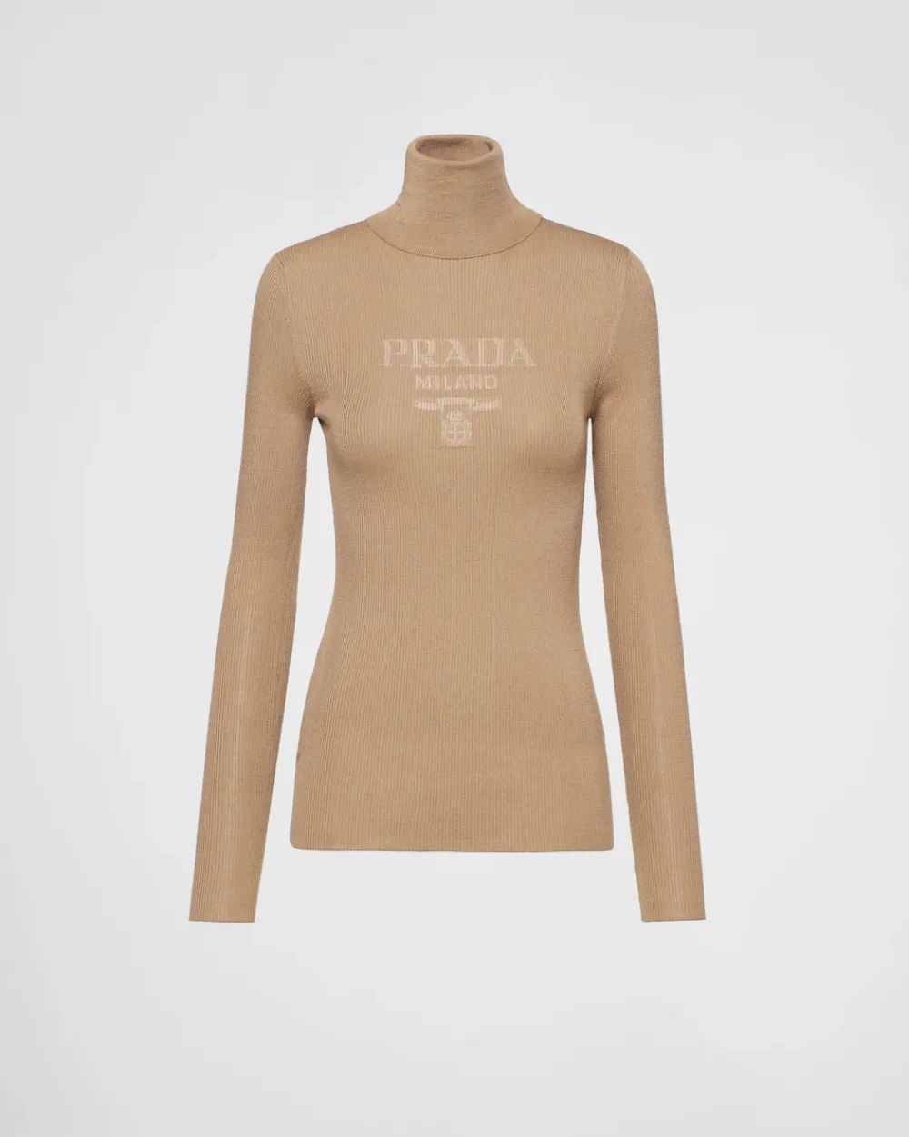 Mujer Prada TEJIDOS DE PUNTO^Jersey De Cuello Alto De Lana Superfina