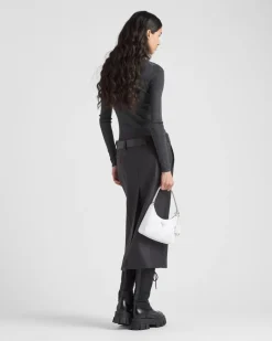 Mujer Prada TEJIDOS DE PUNTO^Jersey De Cuello Alto De Lana Superfina