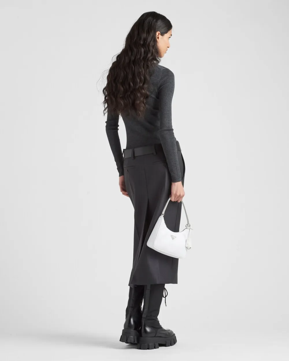 Mujer Prada TEJIDOS DE PUNTO^Jersey De Cuello Alto De Lana Superfina