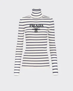 Mujer Prada TEJIDOS DE PUNTO^Jersey De Cuello Alto De Lana Superfina