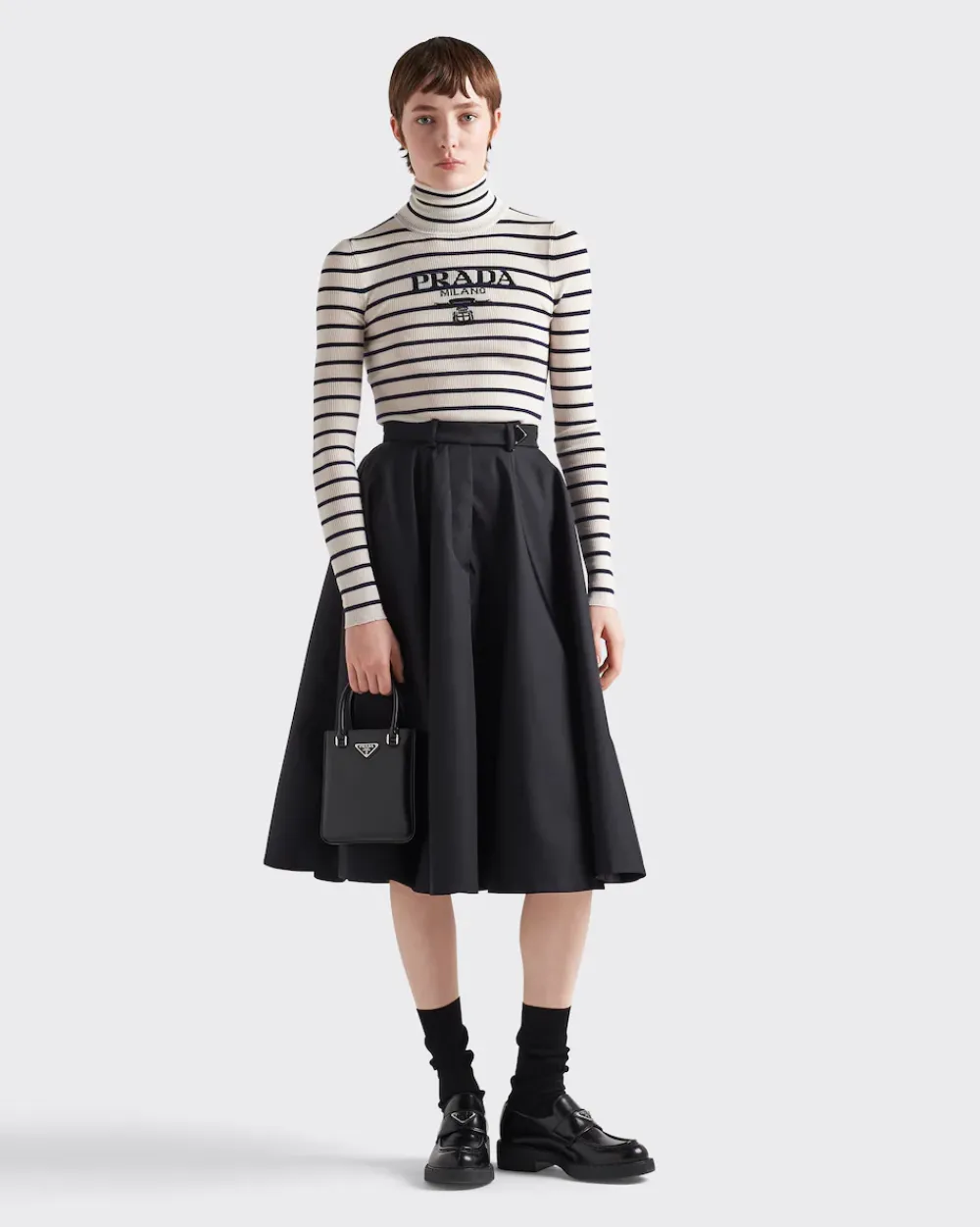 Mujer Prada TEJIDOS DE PUNTO^Jersey De Cuello Alto De Lana Superfina