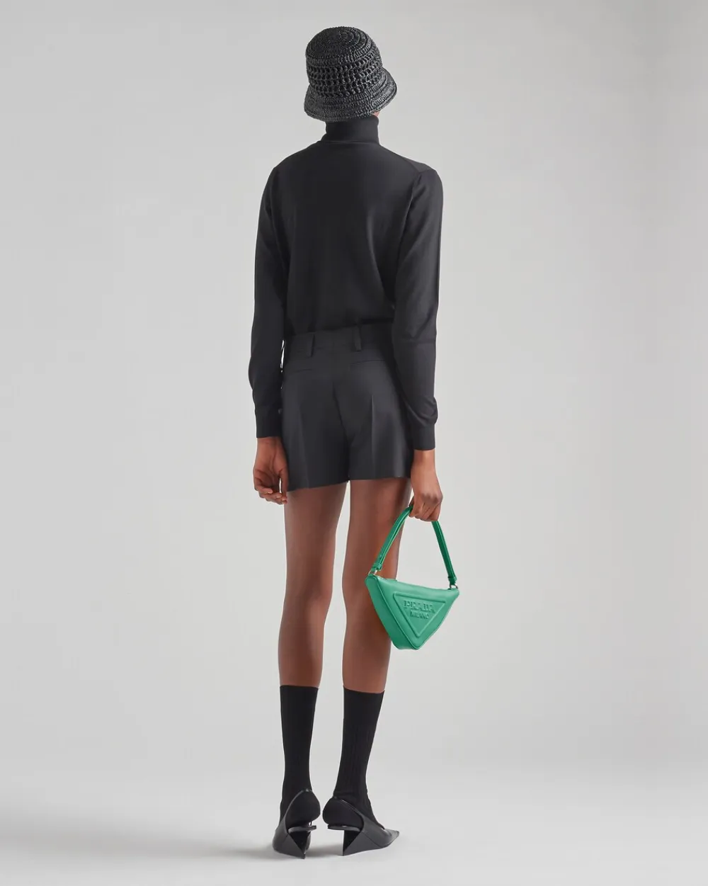Mujer Prada TEJIDOS DE PUNTO^Jersey De Cuello Alto De Lana Superfina