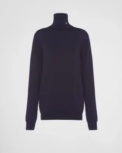 Mujer Prada TEJIDOS DE PUNTO^Jersey De Cuello Alto De Lana Superfina