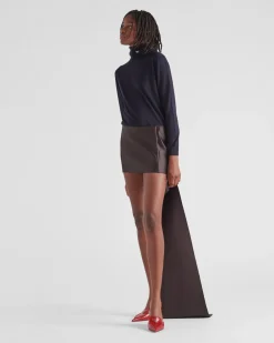 Mujer Prada TEJIDOS DE PUNTO^Jersey De Cuello Alto De Lana Superfina