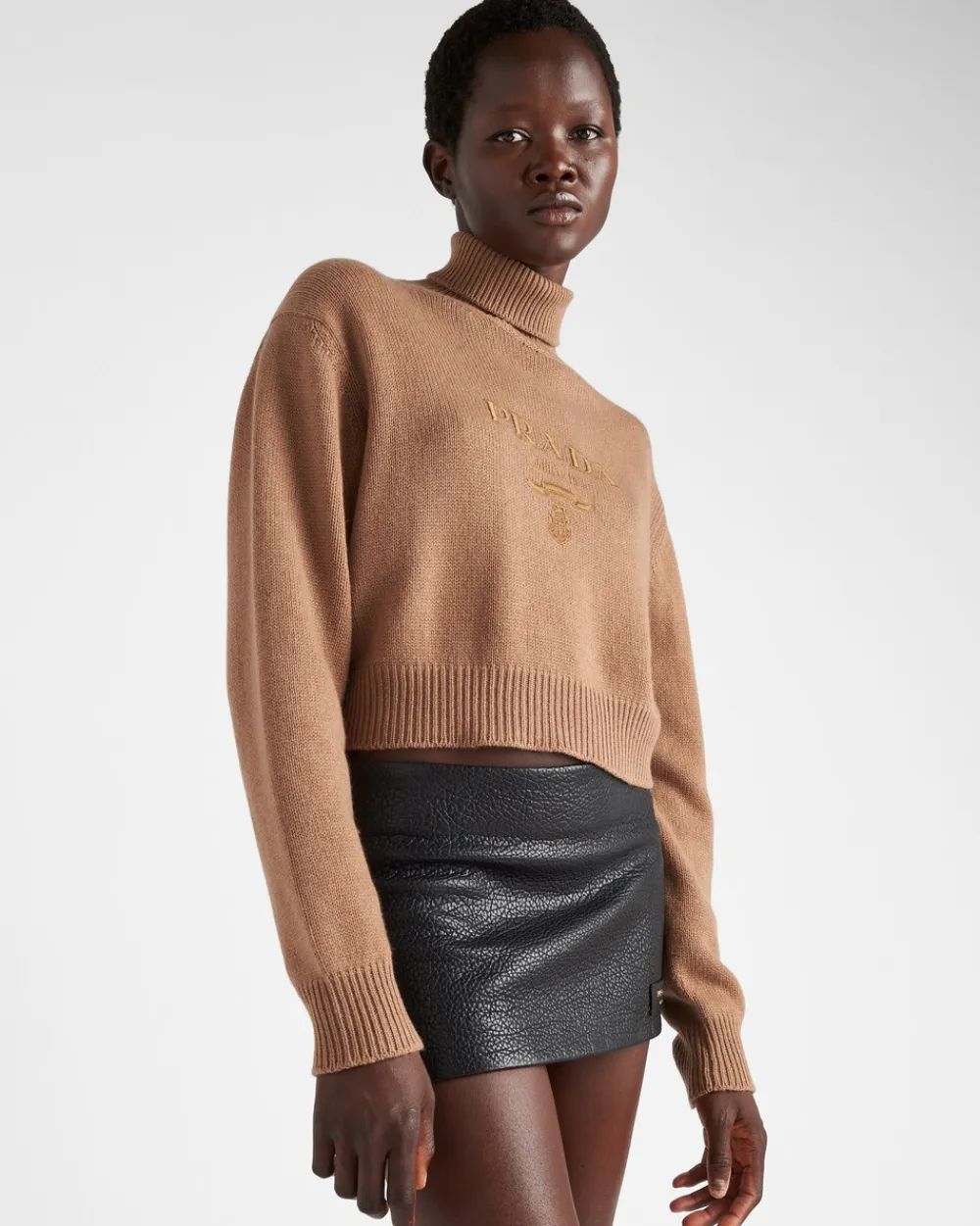 Mujer Prada TEJIDOS DE PUNTO^Jersey De Cuello Alto De Lana Y Cachemir