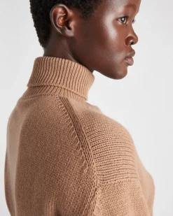 Mujer Prada TEJIDOS DE PUNTO^Jersey De Cuello Alto De Lana Y Cachemir
