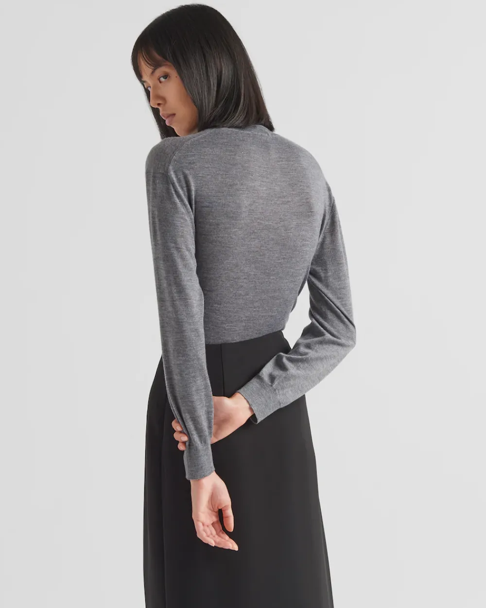 Mujer Prada TEJIDOS DE PUNTO^Jersey De Cuello Alto De Lana Y Cachemir