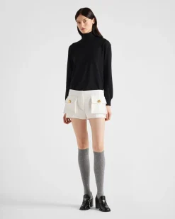 Mujer Prada TEJIDOS DE PUNTO^Jersey De Cuello Alto De Lana Y Cachemir