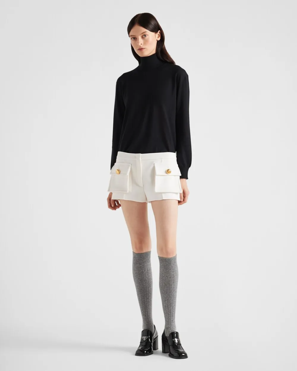 Mujer Prada TEJIDOS DE PUNTO^Jersey De Cuello Alto De Lana Y Cachemir