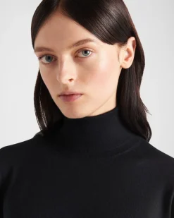 Mujer Prada TEJIDOS DE PUNTO^Jersey De Cuello Alto De Lana Y Cachemir
