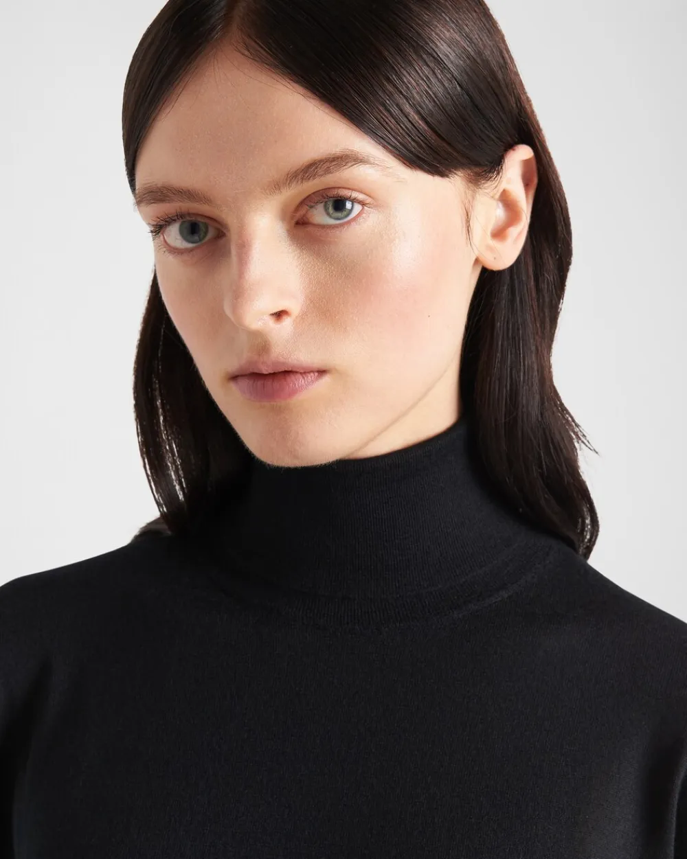 Mujer Prada TEJIDOS DE PUNTO^Jersey De Cuello Alto De Lana Y Cachemir