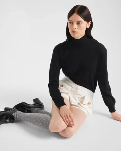 Mujer Prada TEJIDOS DE PUNTO^Jersey De Cuello Alto De Lana Y Cachemir