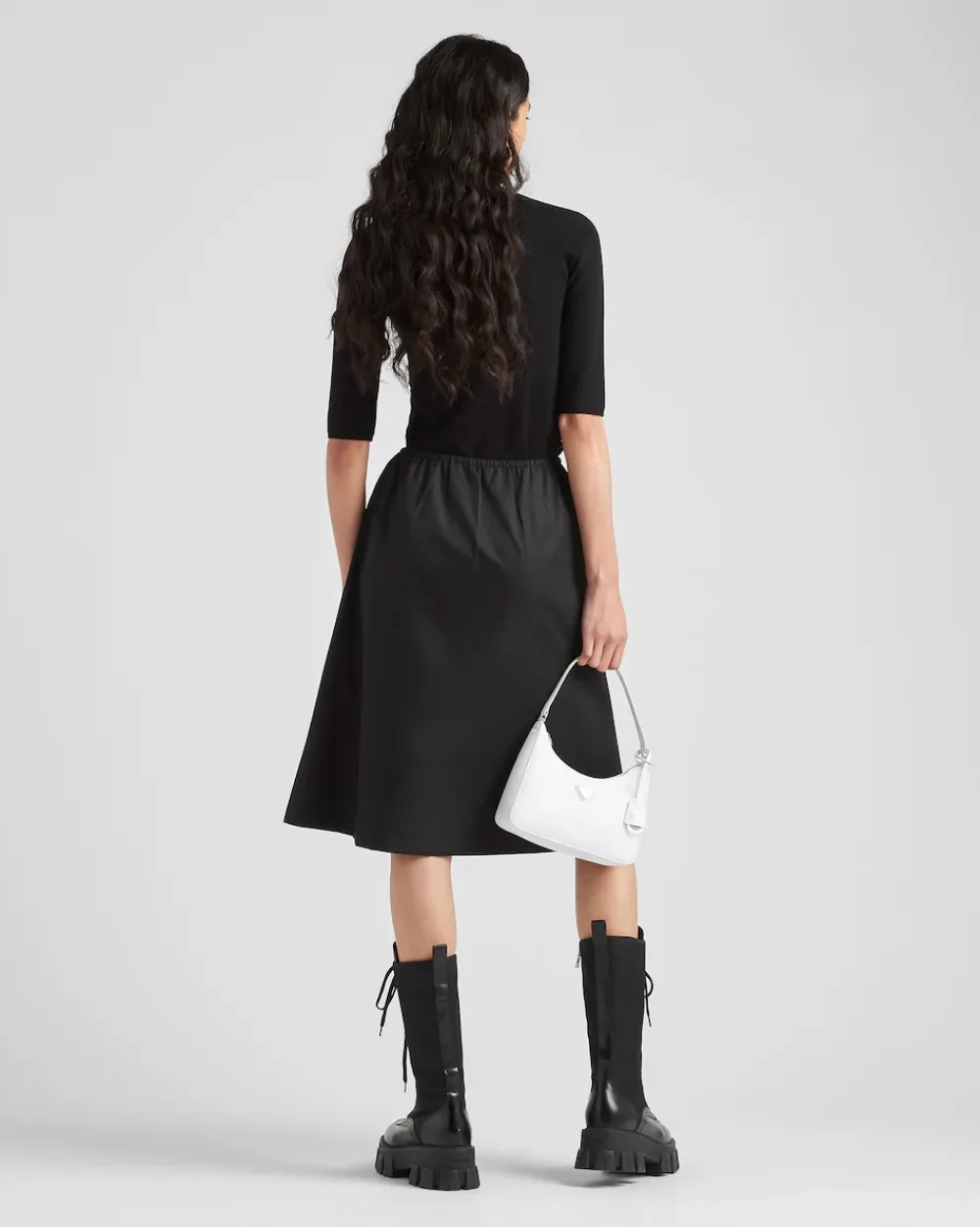 Mujer Prada CAMISAS Y TOPS|TEJIDOS DE PUNTO^Jersey De Cuello Alto En Lana Y Viscosa