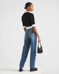 Mujer Prada TEJIDOS DE PUNTO^Jersey De Cuello Redondo De Algodón