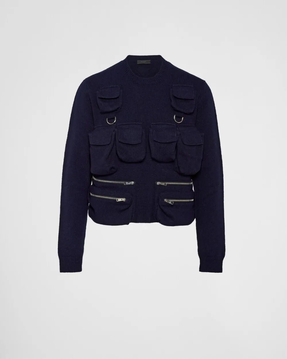 Hombre Prada TEJIDOS DE PUNTO^Jersey De Cuello Redondo De Lana Shetland