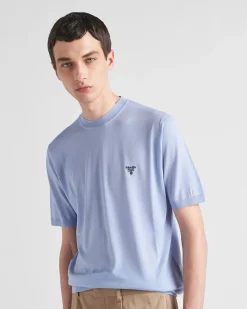 Hombre Prada TEJIDOS DE PUNTO^Jersey De Cuello Redondo De Lana Superfina