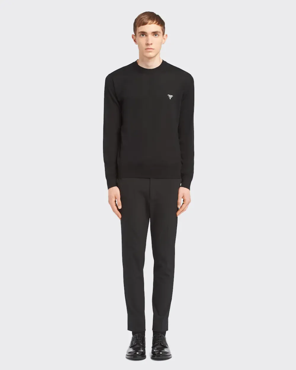 Hombre Prada TEJIDOS DE PUNTO^Jersey De Cuello Redondo De Lana Superfina