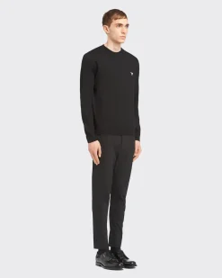Hombre Prada TEJIDOS DE PUNTO^Jersey De Cuello Redondo De Lana Superfina