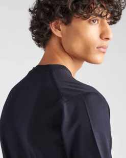 Hombre Prada TEJIDOS DE PUNTO^Jersey De Cuello Redondo De Lana Superfina