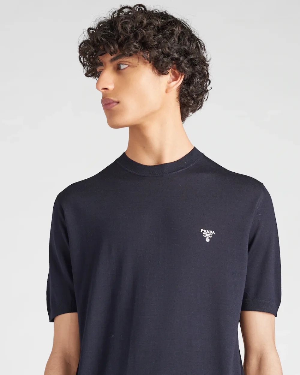 Hombre Prada TEJIDOS DE PUNTO^Jersey De Cuello Redondo De Lana Superfina