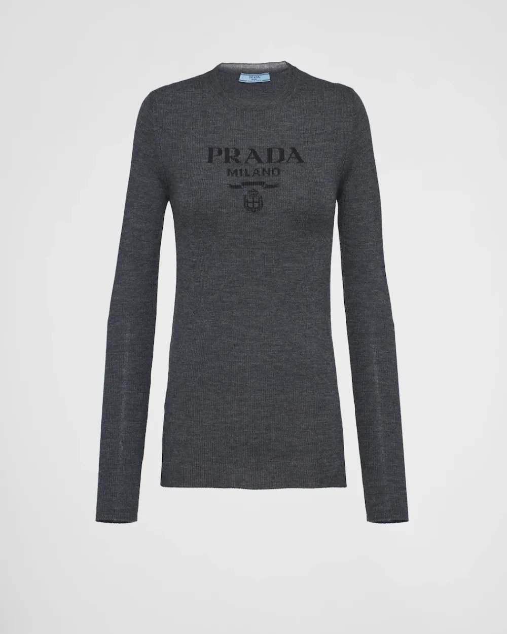 Mujer Prada TEJIDOS DE PUNTO^Jersey De Cuello Redondo De Lana Superfina