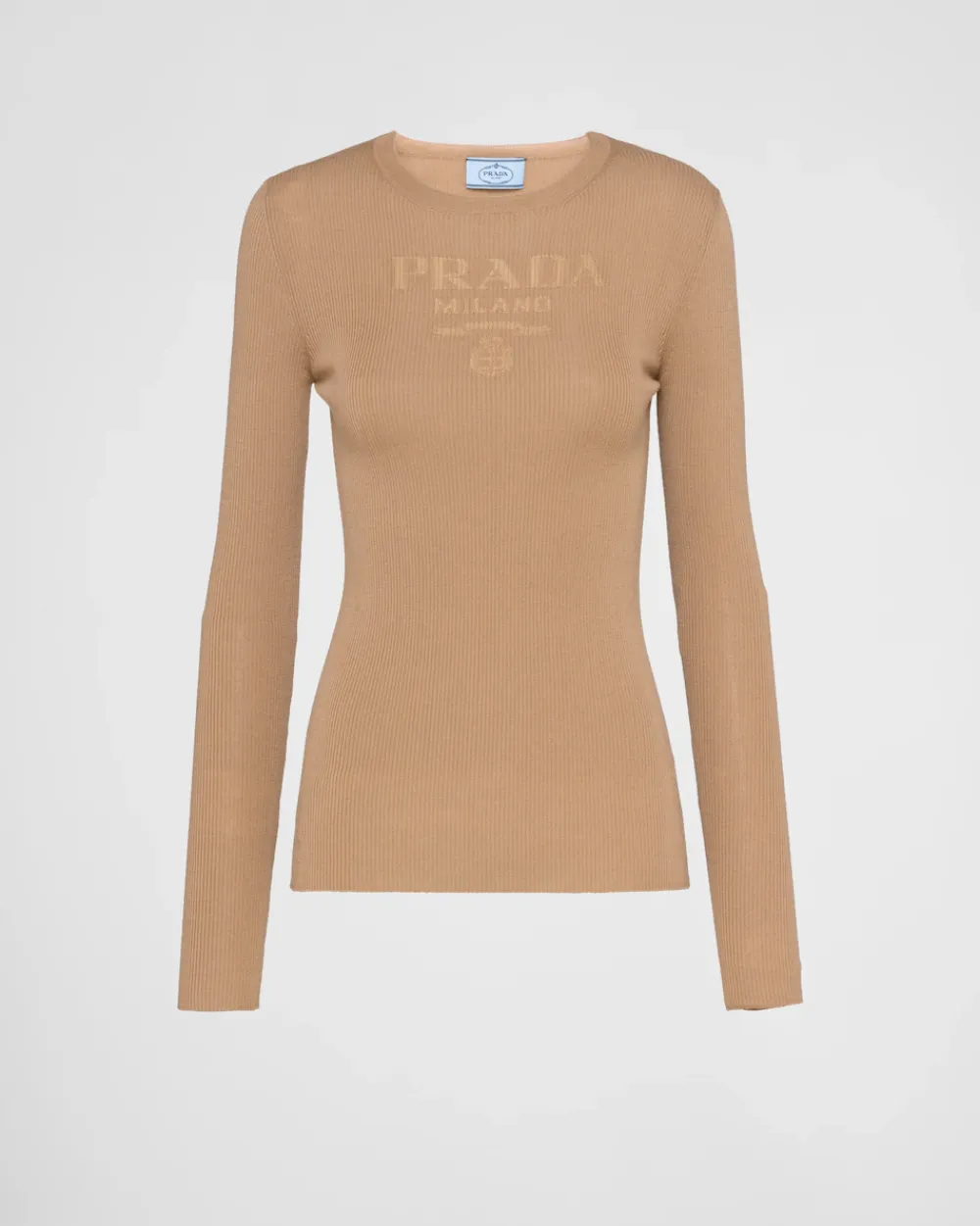 Mujer Prada TEJIDOS DE PUNTO^Jersey De Cuello Redondo De Lana Superfina