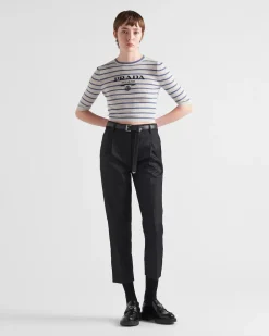 Mujer Prada TEJIDOS DE PUNTO^Jersey De Cuello Redondo De Lana Superfina