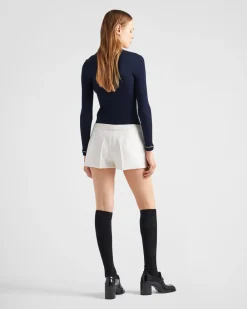 Mujer Prada TEJIDOS DE PUNTO^Jersey De Cuello Redondo De Seda
