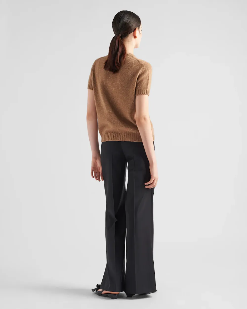 Mujer Prada TEJIDOS DE PUNTO^Jersey De Lana, Cachemir Y Lamé Con Cuello Redondo