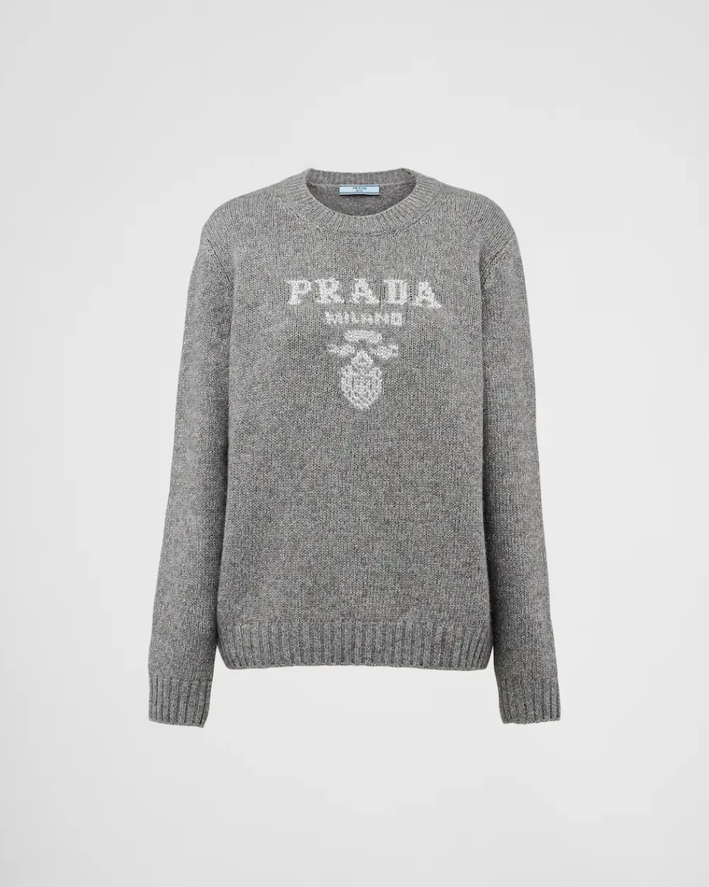 Mujer Prada TEJIDOS DE PUNTO^Jersey De Lana, Cachemir Y Lamé Con Cuello Redondo