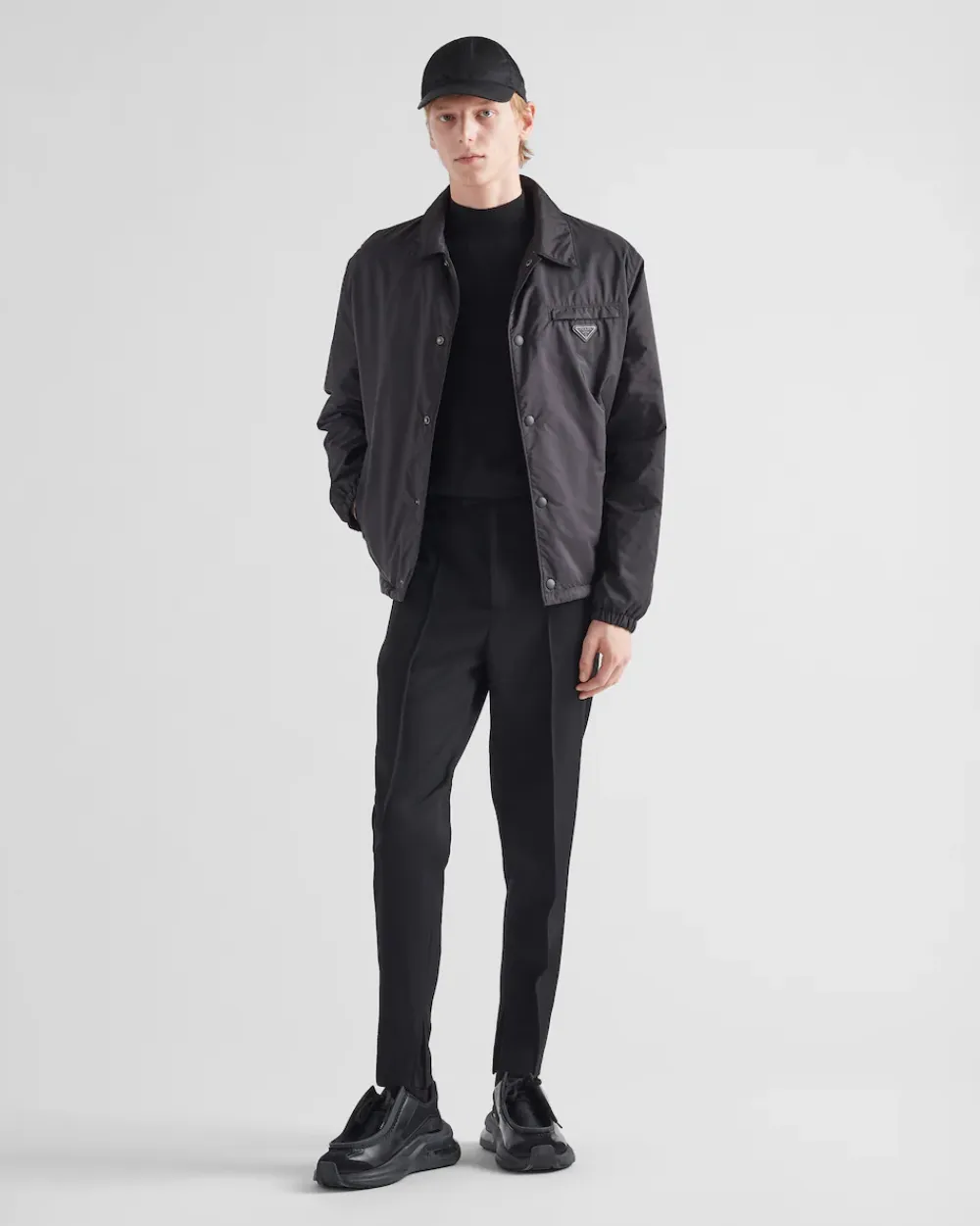 Hombre Prada TEJIDOS DE PUNTO^Jersey De Lana De Estambre Con Cuello Alto