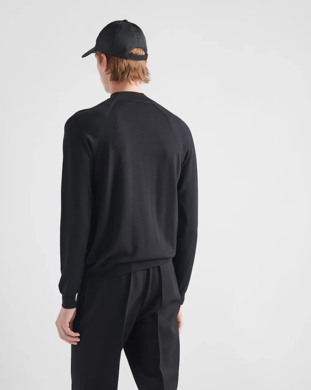 Hombre Prada TEJIDOS DE PUNTO^Jersey De Lana De Estambre Con Cuello Alto