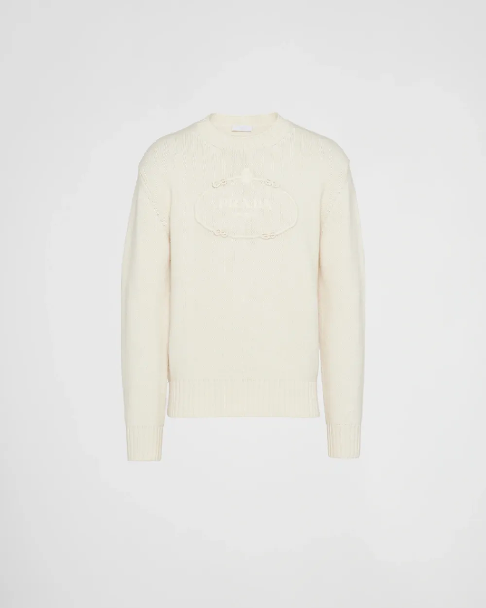 Hombre Prada TEJIDOS DE PUNTO^Jersey De Lana Y Cachemir Con Cuello Redondo