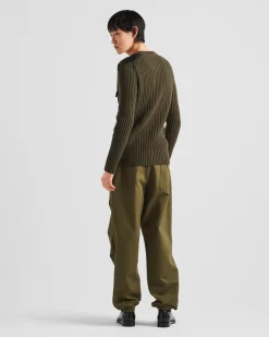 Hombre Prada TEJIDOS DE PUNTO^Jersey De Lana Y Cachemir Con Cuello Redondo