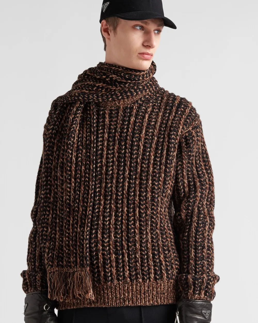 Hombre Prada TEJIDOS DE PUNTO^Jersey De Lana Y Cachemir Con Cuello Redondo