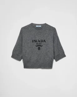 Mujer Prada TEJIDOS DE PUNTO^Jersey De Lana Y Cachemir Con Cuello Redondo