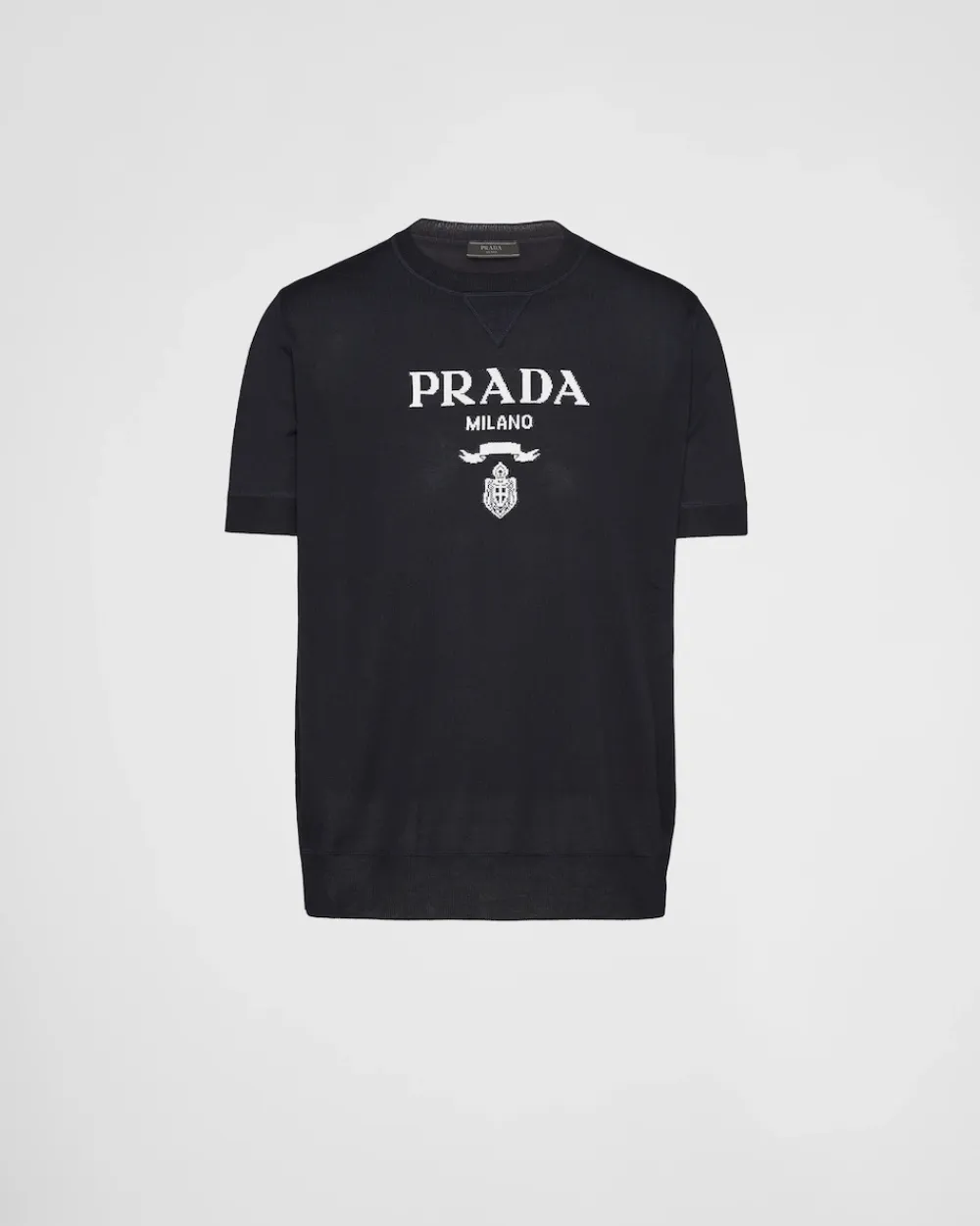 Hombre Prada TEJIDOS DE PUNTO^Jersey De Lana Y Cachemir Con Cuello Redondo