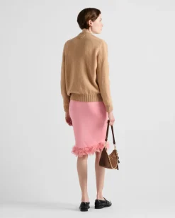 Mujer Prada TEJIDOS DE PUNTO^Jersey De Lana Y Cachemir Con Cuello Redondo